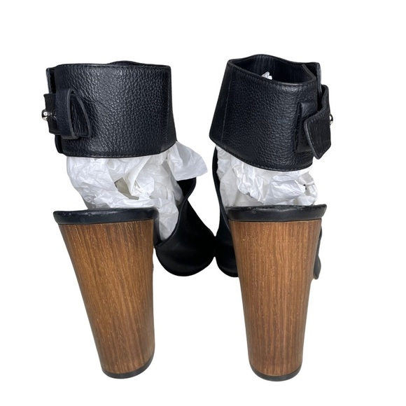 Vince Addie Leather Slingback Block Heel Sandal Black Women’s Size 9.5 - Picture 3 of 13